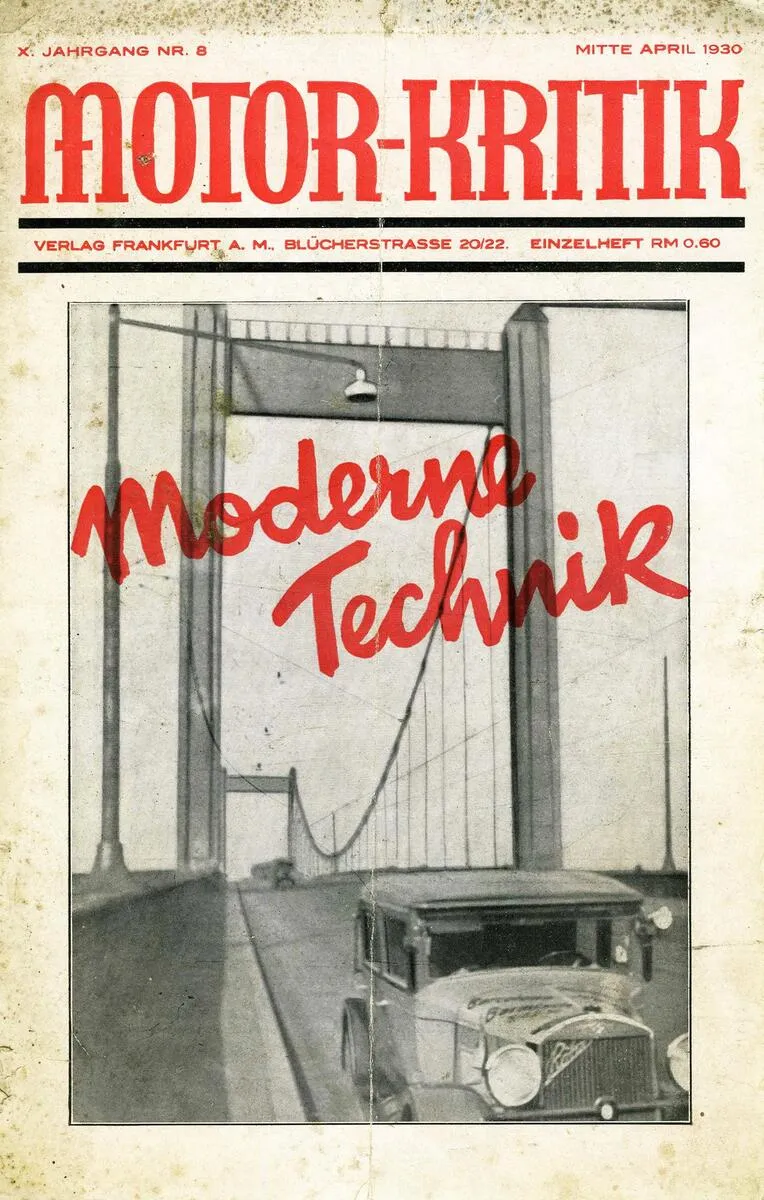 Motor-Kritik issue 8, 1930