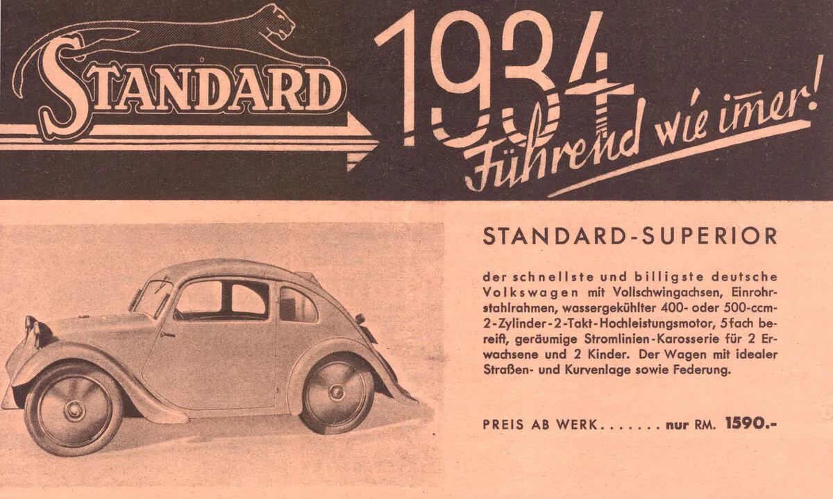 Standard Superior model for 1934